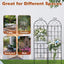 Enrejado jardín 71x20pulg set 2 metal para plantas