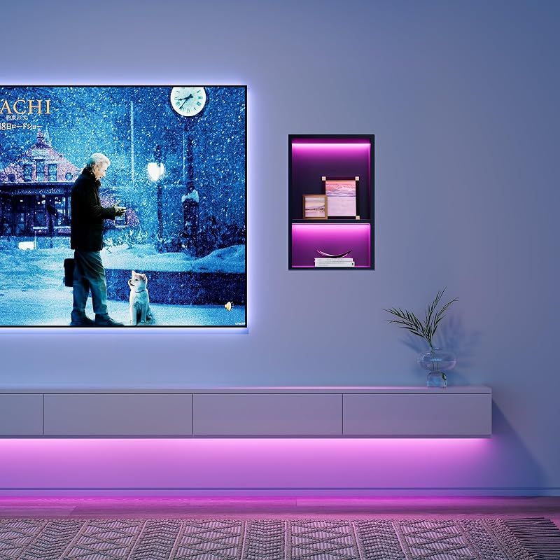 Nicho pared 2 niveles 12x18" con luz RGB gabinete ducha
