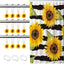 Cortina ducha girasol 65x71pulg ganchos resina rayas