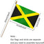Banderas mano Jamaica 5x8" pack 12