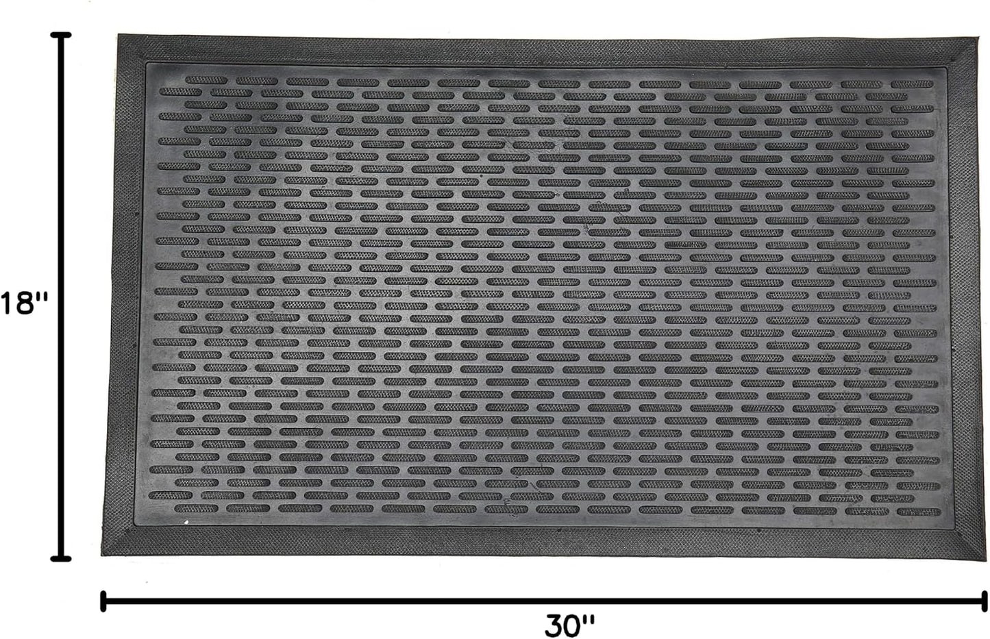Felpudo goma antiderrap 18x30pulg negro