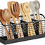 Soporte encimera cocina organiz. 4 compartimentos negro mate