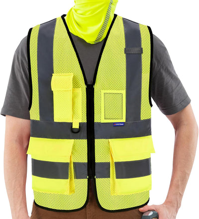 Chaleco Reflejante Malla Alta Visibilidad Amarillo Talla 6XL