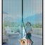 Puerta malla magnética 72x80" poliéster imán pesado negro
