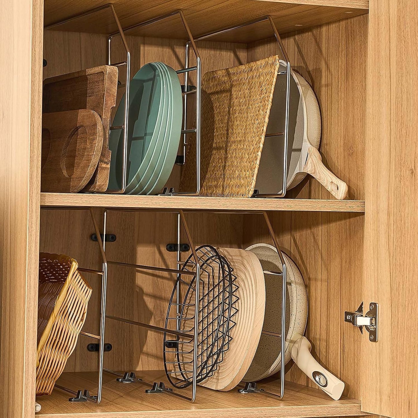 6 Organiz. bandejas hornear 12x20" estante cromado