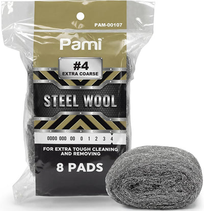 Estropajos acero inox #4 pack 8 para limpieza difícil