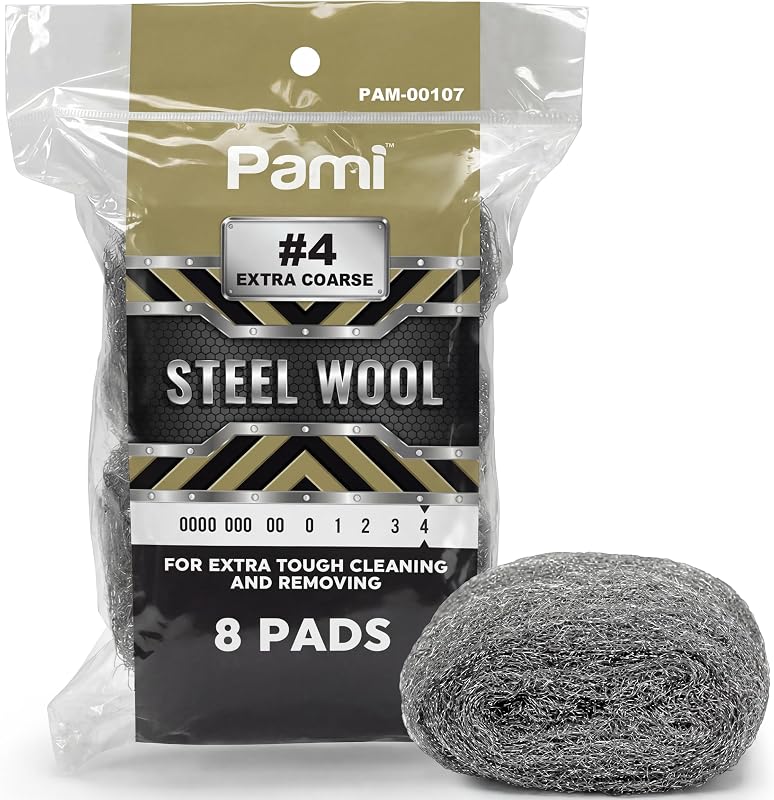 Estropajos acero inox #4 pack 8 para limpieza difícil