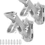 Soporte poste bandera aluminio 1" plateado 2unid ajustable