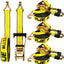 4 Correas Trinquete 2x27pulg Carga 3333lb Gancho J Camion