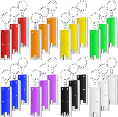 24 Linternas Llavero Metal Led Compactas para Campamento