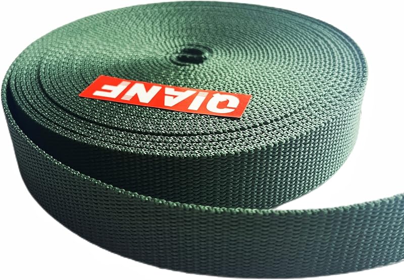 Correas poliéster 1pulg 10yardas resistentes verde oscuro