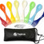 Set 8 Spork Tritan coloridos libres de BPA con abridor y funda