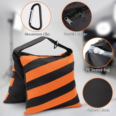 4 Pack Bolsas Arena Naranja Soporte Luz Fotografía Resistentes