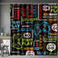 Juego cortinas ducha 72x72pulg con 12 ganchos