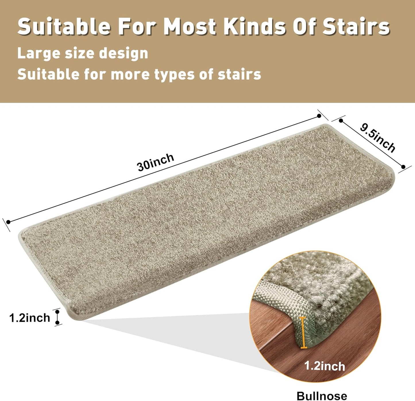 Set peldaños alfombra antiderrap escaleras