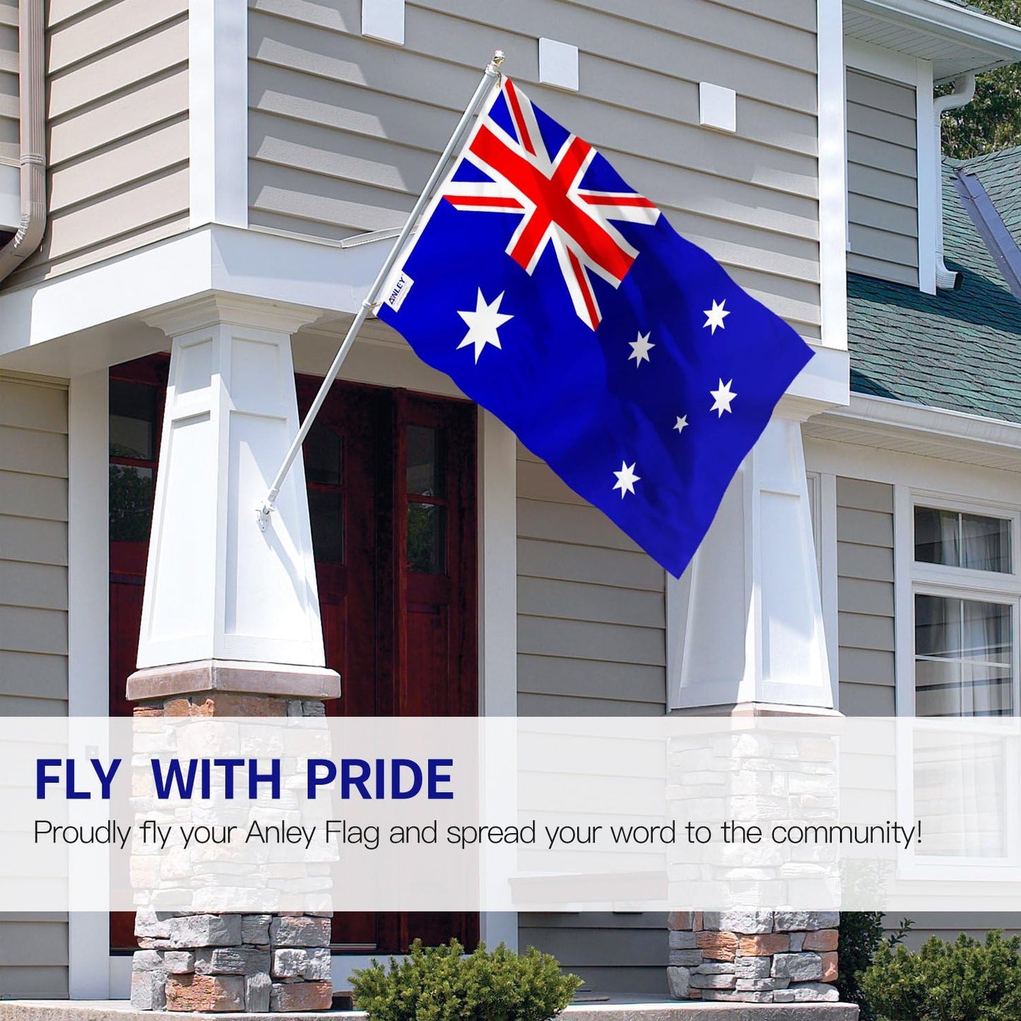 Bandera Australia 3x5ft poliéster ojales latón doble costura