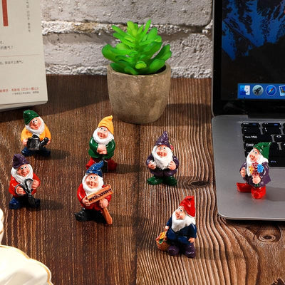 10 Accesorios Jardín Hadalas 7 Gnomos 2 Erizos 1 Hongos
