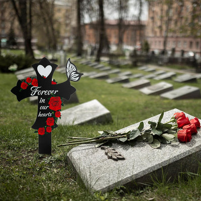 4 Pzas Decoraciones Tumba Cementerio Hijo Papá Mamá