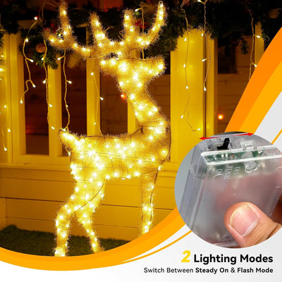 Guirnalda Luces LED Haditas 60 Led 2 Modos Impermeable 20pulg