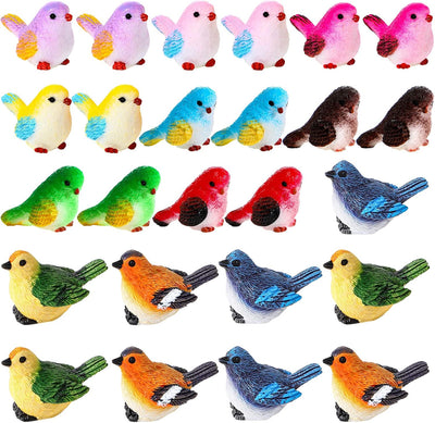 25 Pzas figuras pájaros resina decoración manualidades