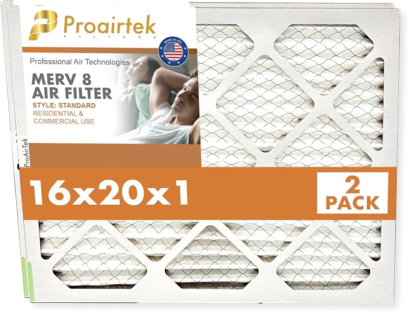 Pack 2 filtros aire MERV 8 16x20x1 para hogar