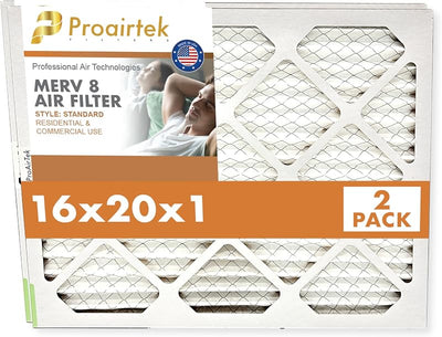 Pack 2 filtros aire MERV 8 16x20x1 para hogar
