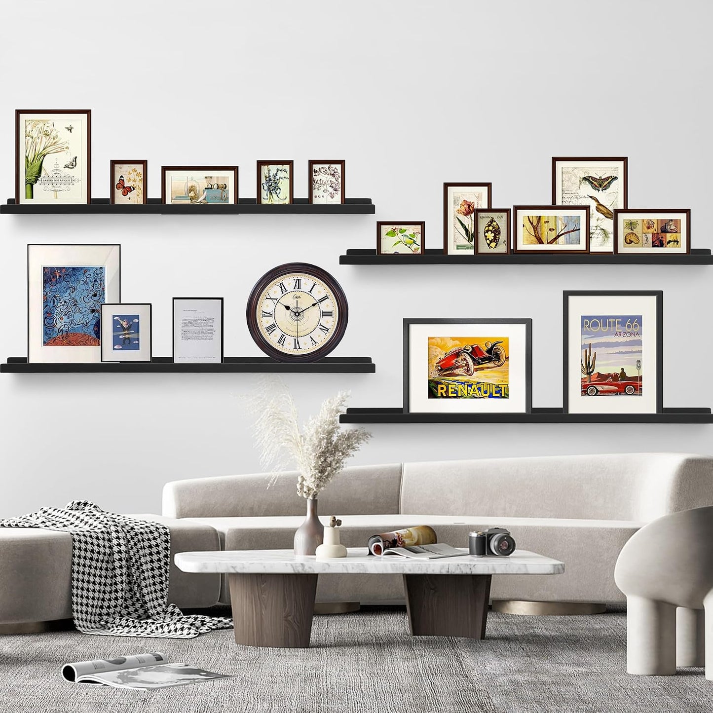 Estantes rústicos para pared set 4 repisas vinilo bebé
