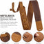 Correa guitarra cuero grano completo 2.3pulg acolchado marrón