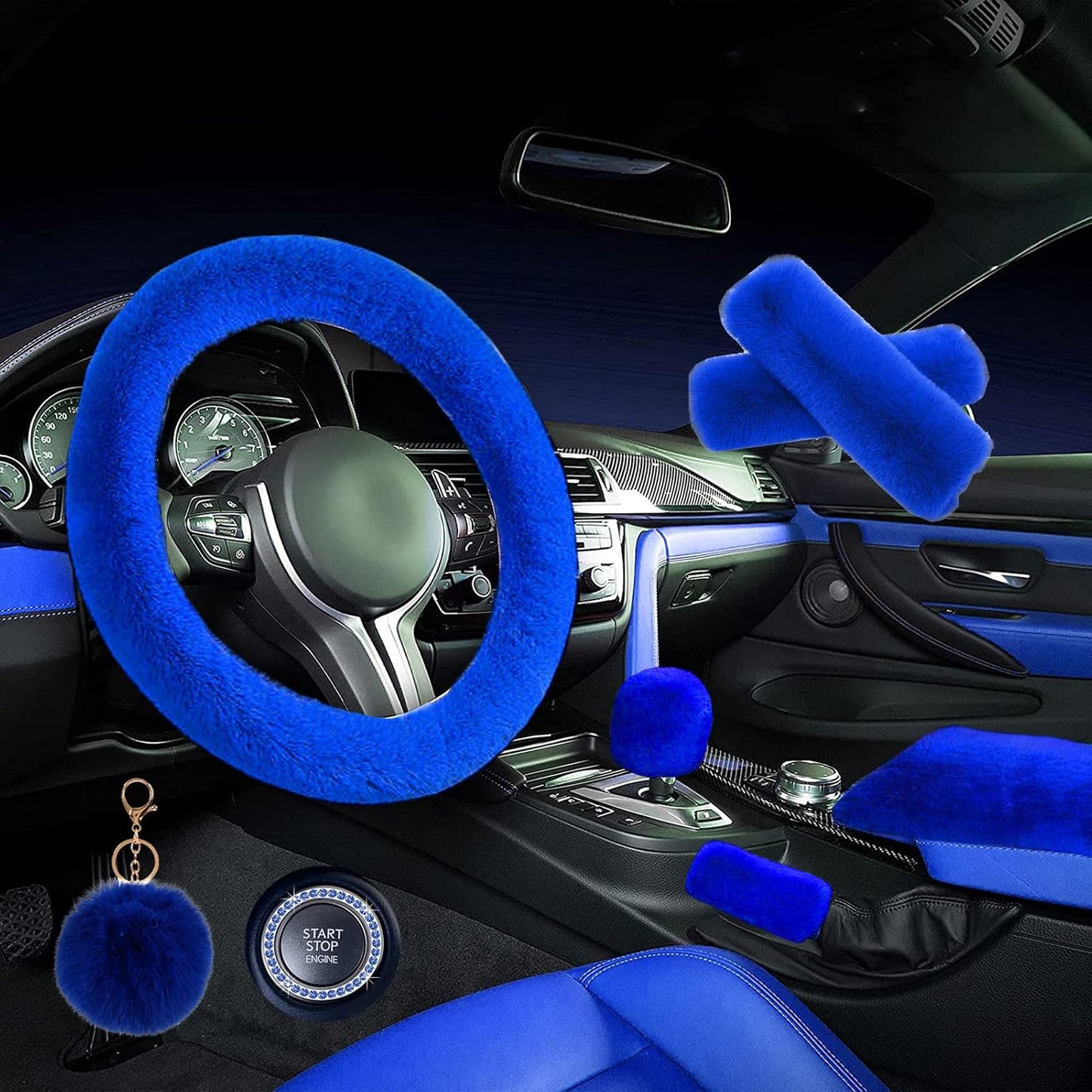 8 Fundas volante suaves 15pulg para niñas azul rey