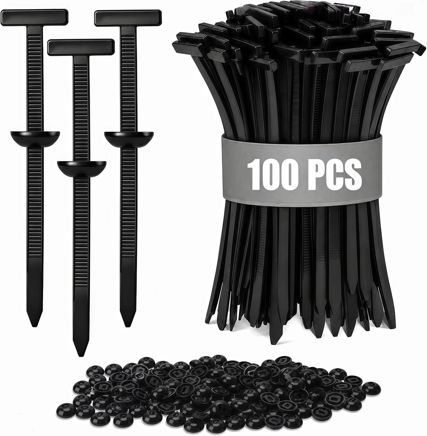 100 Hebillas Nailon para Cables y Panel Automotriz
