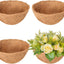 4 Forros Cesta Colgante 45cm Fibra Coco Natural Redondos