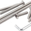 Pack 12 conexiones M6x90mm acero inox 304 para muebles