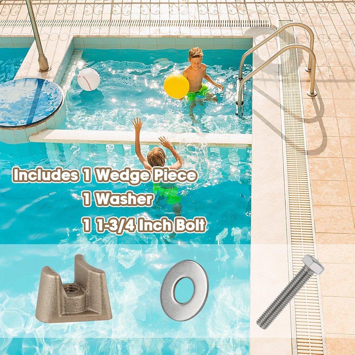 Anclajes escalera piscina enterrados set 2