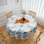 Mantel redondo calabaza azul 60pulg poliéster reutilizable