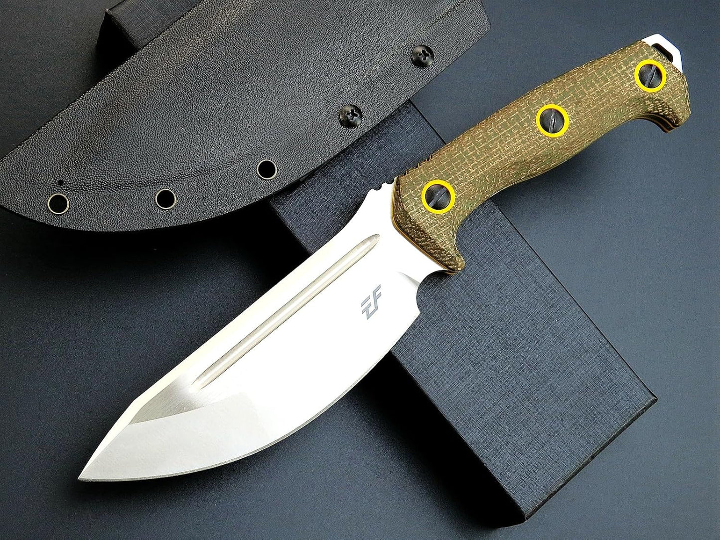 Cuchillo fijo EDC hoja N690 mango Micarta para al aire libre