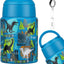 Termo sopa 17oz acero inox asa cuchara plegable azul