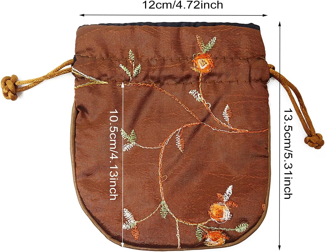Bolsas joyería con cordón brocado seda 9 Pzas