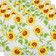 Set 4 Manteles Girasol 12x18pulg Diseño Floral Hogar