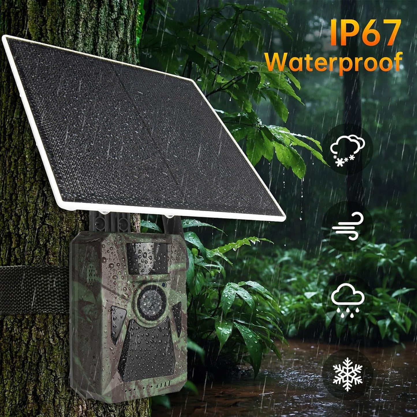Cámara trail 4K 48MP con batería 7500mAh conexión automática