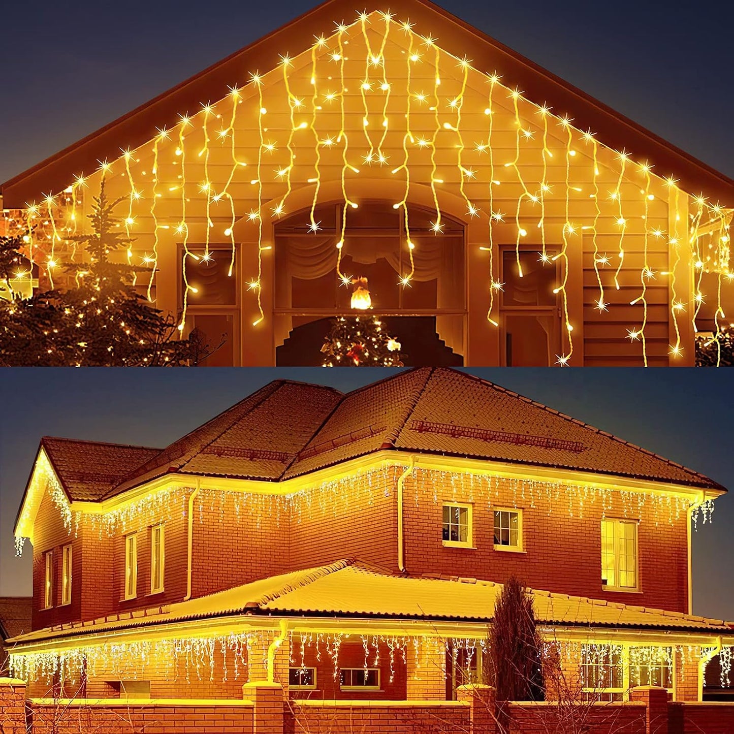 400 Luces LED Carámbano 32.8" 75 Caídas 8 Modos