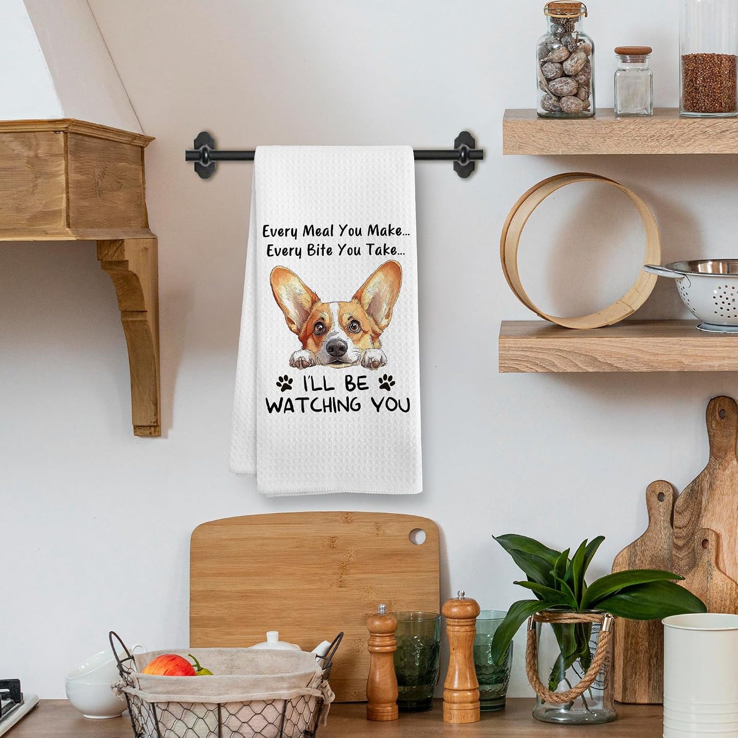 Toallas cocina baño corgi 16x24 regalo amantes corgi