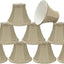 Pantalla lámpara araña con clip beige 3x6x5pulg set 9