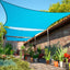 Toldo rectangular tela UPF50 color turquesa 10x16ft