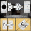 Kit 12 unidades placas fijación bisagras cocina armario