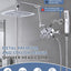 Cabezal ducha lluvia metal 12" modo eléctrico