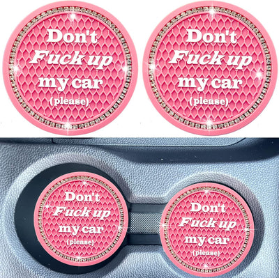 Posavasos Universal para Carro/SUV/Camión Rosa 2 Pzas