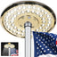 Luz solar dorada para asta bandera 48 LED 15-25 pies