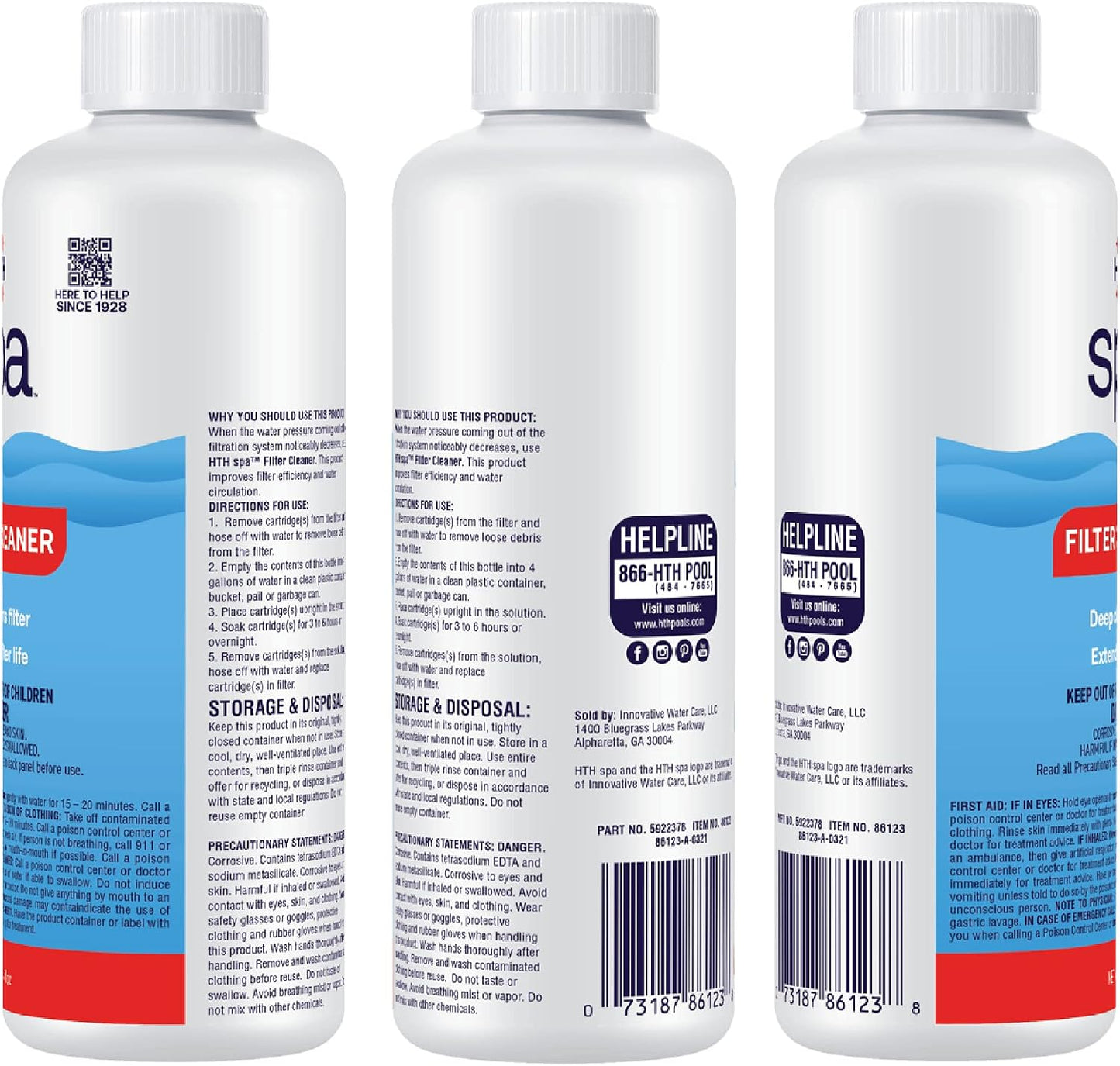 Limpiador filtro spa 16oz prolonga vida útil