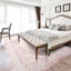 Alfombra sala 6x9ft rosa lavable respaldo antiderrap