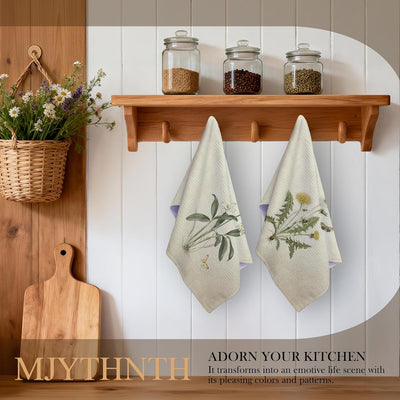 Set 2 paños cocina vintage florales 16x24pulg estilo retro